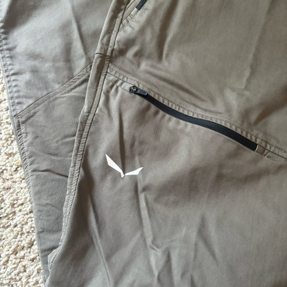 Salewa Fanes cotton/durastretch pant, grey/khaki, US size M - Picture 4 of 5